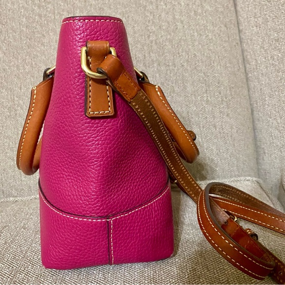Dooney & Bourke Pink Tote with Brown Accents - Picture 5 of 8